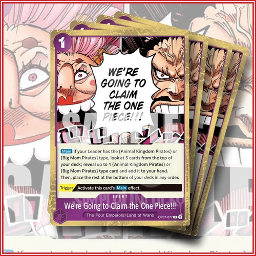 ONE PIECE TCG: We're Going to Claim the One Piece OP07-077 x4 Rare 500 Years 🔥