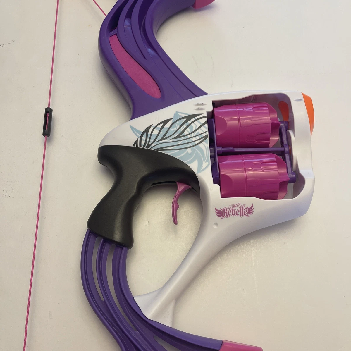 Nerf Rebelle Flipside Girls Toy Bow Blaster Pink Purple White 24 Awesome  Toy!!