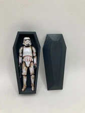 Custom COFFIN for 1:18 SCALE FIGURE DIORAMA STAR WARS GI JOE DRACULA MUMMY (B40)