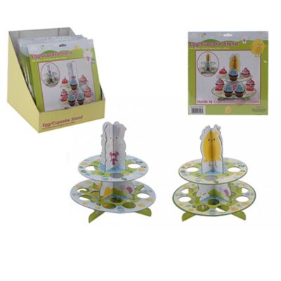 Ostern Frühling 2 Ebenen Ei oder Kuchen Ständer - 2 Designs 2er Pack NEU