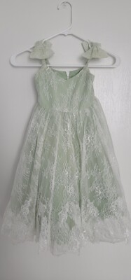 Azazie Flower Girl Dress Mint Sage Green Size 4 | eBay