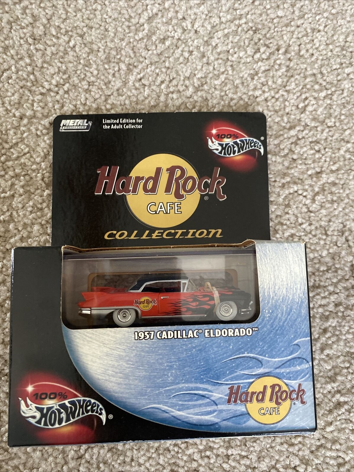 HotWheels 100% Hard Rock Cafe collection 1957 Cadillac Eldorado 1:64 scale  - new