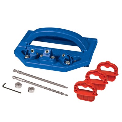 Kreg Tool KJDECKSYS20 Deck Jig Kit 3Hardened Steel Drill Bit Guide Rails Durable