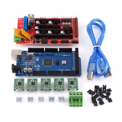 RAMPS 1.4 Set/Kit Rep Rap Shield Mega 2560 R3+A4988 für 3D Drucker USB-Kabel