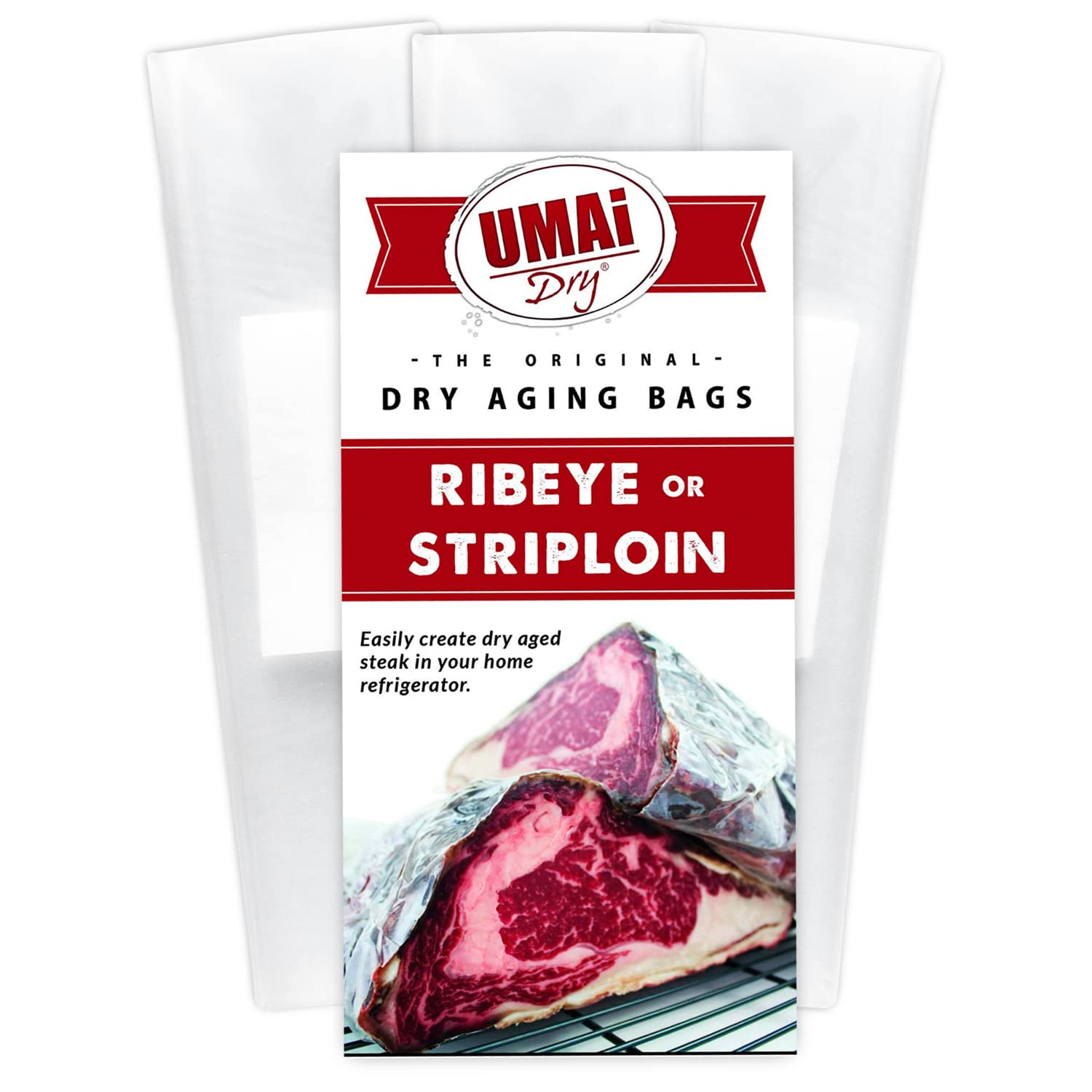 Dry Age Bags for Steaks - 3-Pack for Ribeye & Strips