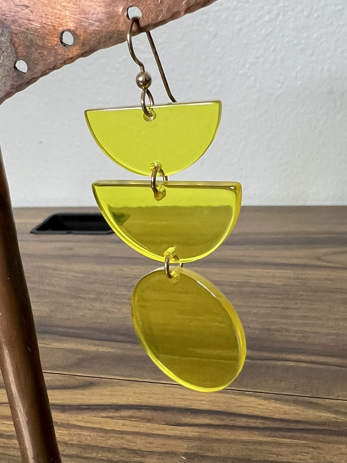 Modern Plastic Statement Earrings Translucent Jel… - image 5