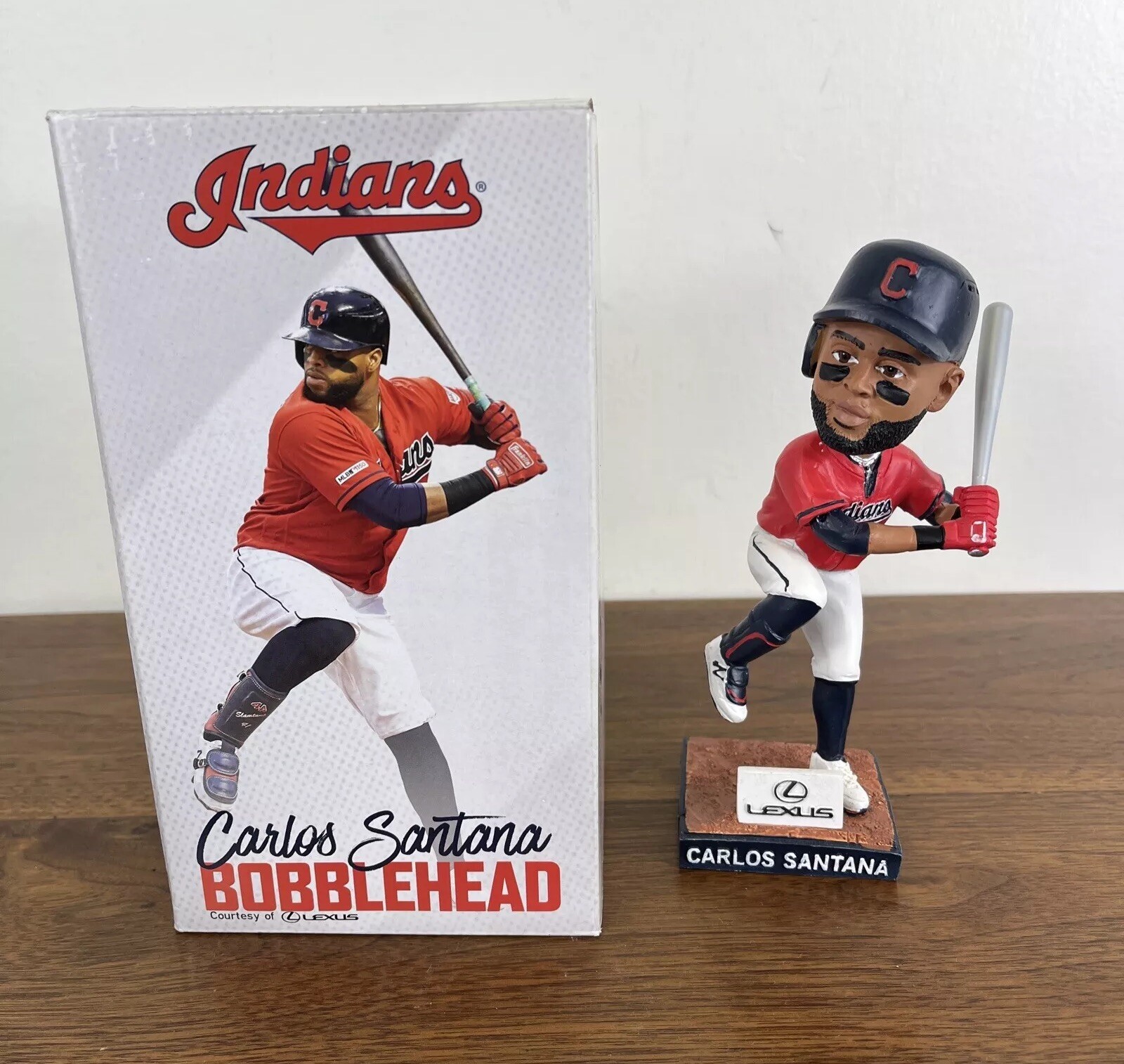 Carlos Santana Cleveland Indians 2020 Gameday Giveaway Bobblehead In Box
