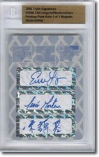 EVAN LONGORIA * Jesus MONTERO * Chen Autograph Rookie Auto Plate 1/1
