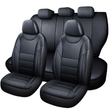Premium Faux Leather 5-Seat Car Seat Covers, Waterproof Full Set For Mitsubishi