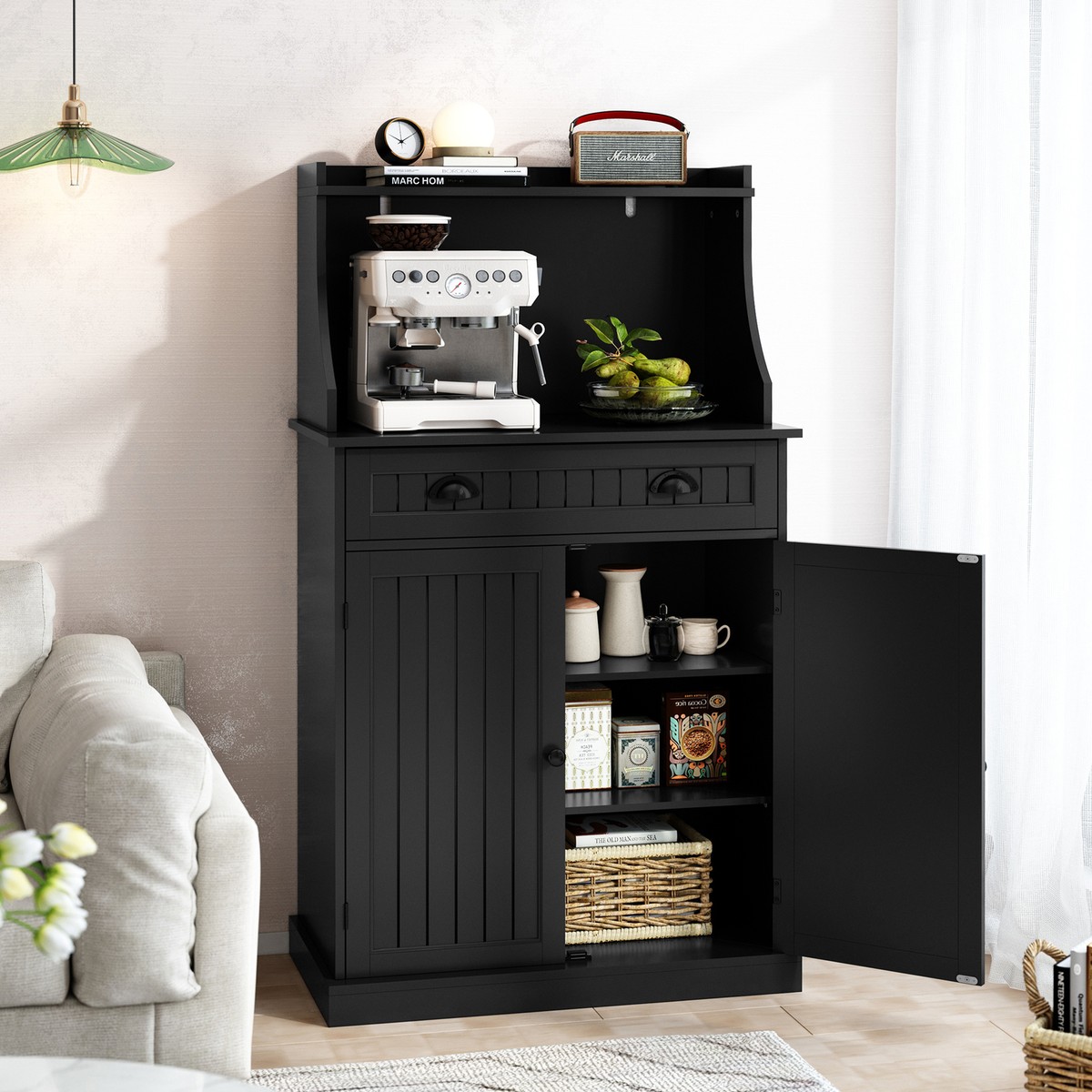 Amazon Prime Kitchen Pantry Cabinet With Wine Rack 64