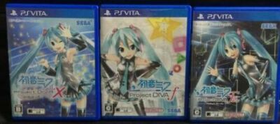 PS Vita Hatsune Miku Project Diva f + F 2nd + X game set Japan PSV