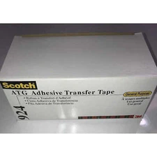 3M Scotch ATG Adhesive Transfer Tape 924 Clear, 0.50 in x 36 yd Box of 12 Rolls!