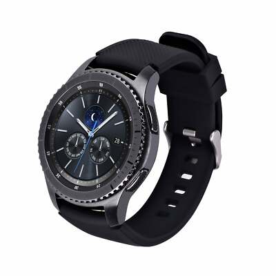 Armband flexibel aus Silikon 20mm für Huawei Watch 2 Smartwatch Schwarz