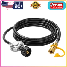 F271803 12ft Propane Hose with Regulator Fit for Mr. Heater Big Buddy 3/8 Gas Qu