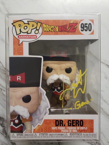 Dragon Ball Z Dr. Gero Funko Pop 950 Signed By Kent Williams w/ JSA COA