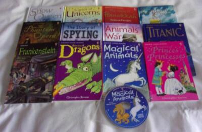 HUGE set of 12 Usborne Young Reading series chapter books + audio CD