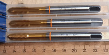 3 Vergnano M8 6H Maschinen-Gewindebohrer HSS-E TiN A15-S