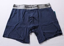 Tommy John Men's Second Skin Luxe Rib Trunk DH3 Dress Blues Heather Medium NWT