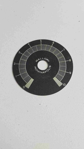 Mallory Potentiometer Dial Plate 2.25" NOS - 第 1/3 張圖片