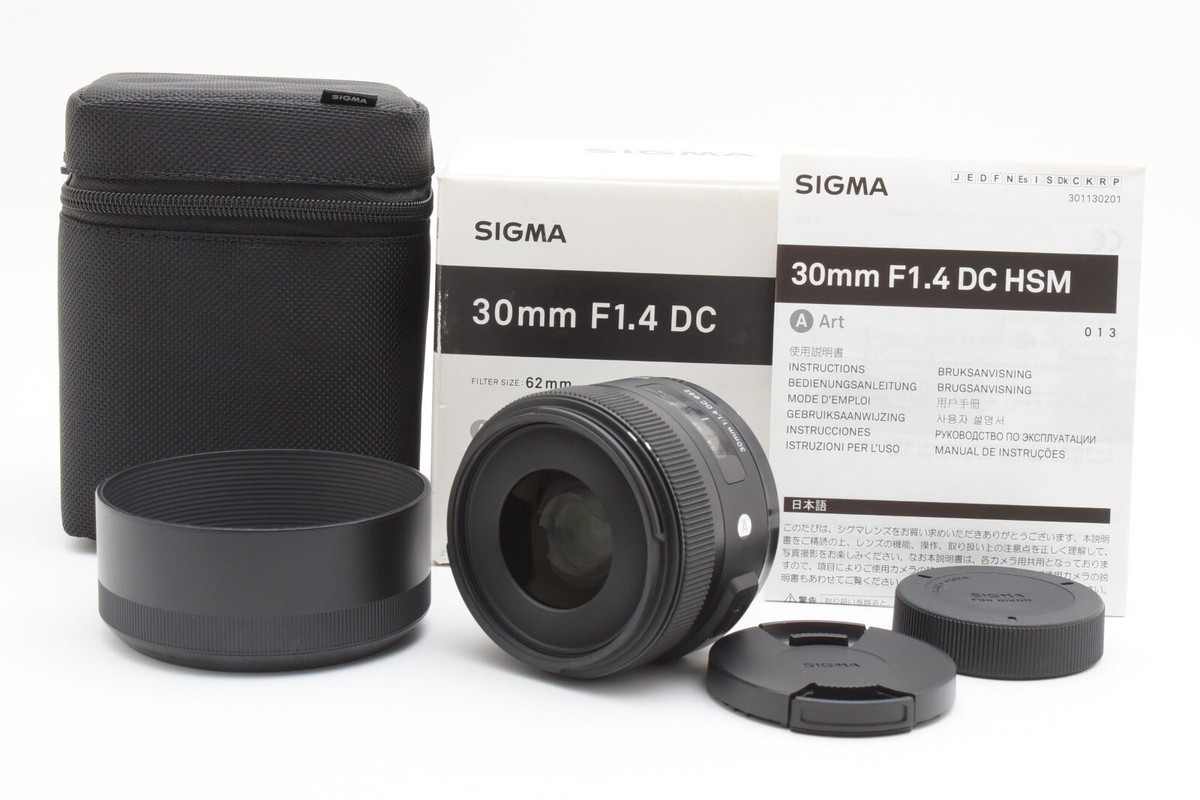 Sigma DC HSM Art 30mm F/1.4 Lens w/Box For Nikon F MIJ Tested Exce
