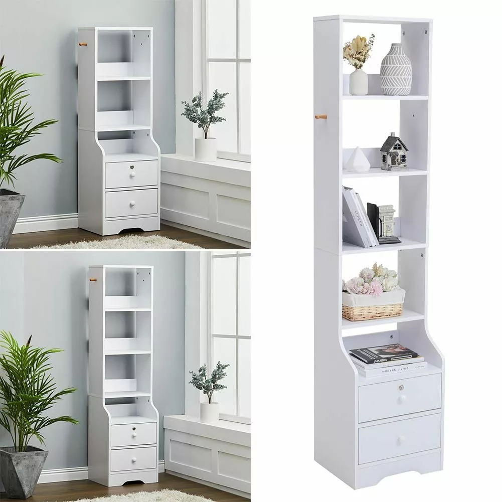 Tall bookshelf outlet with drawers