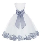 FLOWER GIRL DRESS ROSE PETALS COMMUNION PAGEANT BRIDAL BRIDESMAID FORMAL PARTY