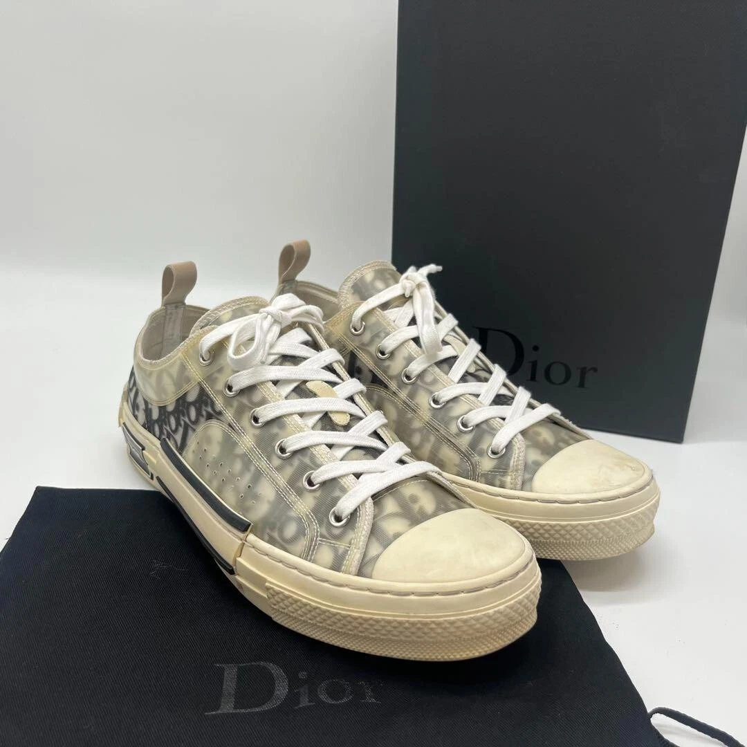 Baskets Christian Dior trotteur oblique coupe basse taille 43 semelle caoutchouc B homme