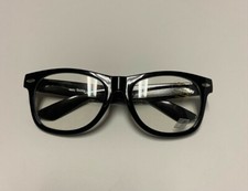 WAYFAIR STYLE GLASSES BLACK FRAME CLEAR LENSES UV400 HALLOWEEN ACCESSORIES
