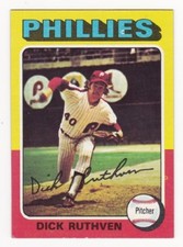 DICK RUTHVEN 1975 Topps Mini Baseball # 267 Philadelphia Phillies NM - MT