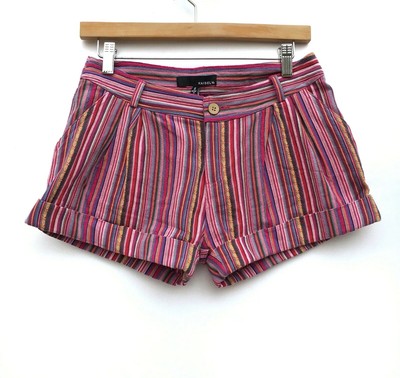 colorful striped shorts womens