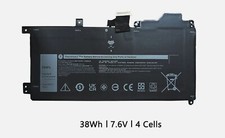 New 1FKCC 38Wh 7.6V Laptop Battery for Dell KWWW4 D9J00 9NTKM 451-BCQG 09NTKM