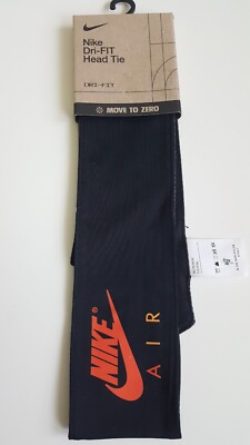 Nike Tennis Unisex Head Tie Bandana Black Orange 3620010
