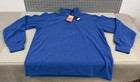 Conte Of Florence Men's Fleece Pullover Mock Neck Top Sz. L Blue "Snowbird"
