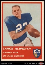 1963 Fleer #72 Lance Alworth Chargers RC HOF 5 - EX