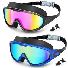 2 Pack Swim Goggles, Swimming Goggles for Men Women Adult Youth, Anti-fog UV ...