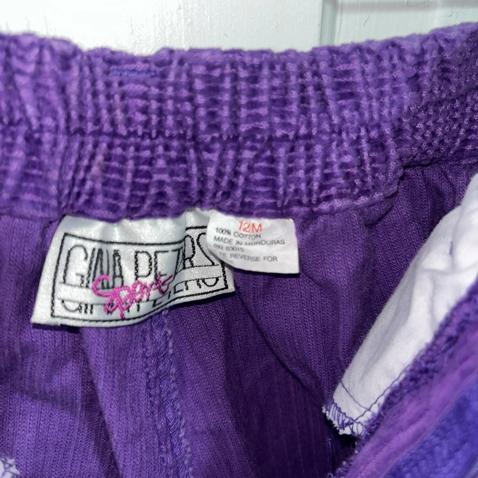 Vintage Purple Corduroy Shorts Gina Peter’s Sport Size 12 M Made In USA 100% Cot - Image 3 of 3