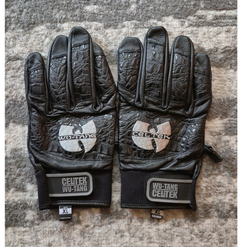 Celtek Wu Tang Clan Leather Winter Sports Gloves Black XL Snowboarding Skiing 