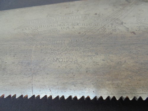 Vtg SIMONDS No. 10-1/2 CC SAW 24" 9ppi Marked S C U S A (US Army Signal Corps?) - Picture 10 of 11