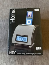 iHome iH110 Dual Alarm Clock Radio 30-Pin iPod iPhone Dock AM Antenna