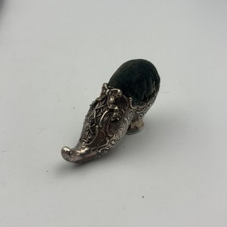 Sterling Silver Shoe Shaped Pin Cushion Fully Hallmarked 28.4g
