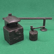 Lot of Vintage 1950s Marx Roy Rogers Double R Ranch Accessories Blacksmith Oven