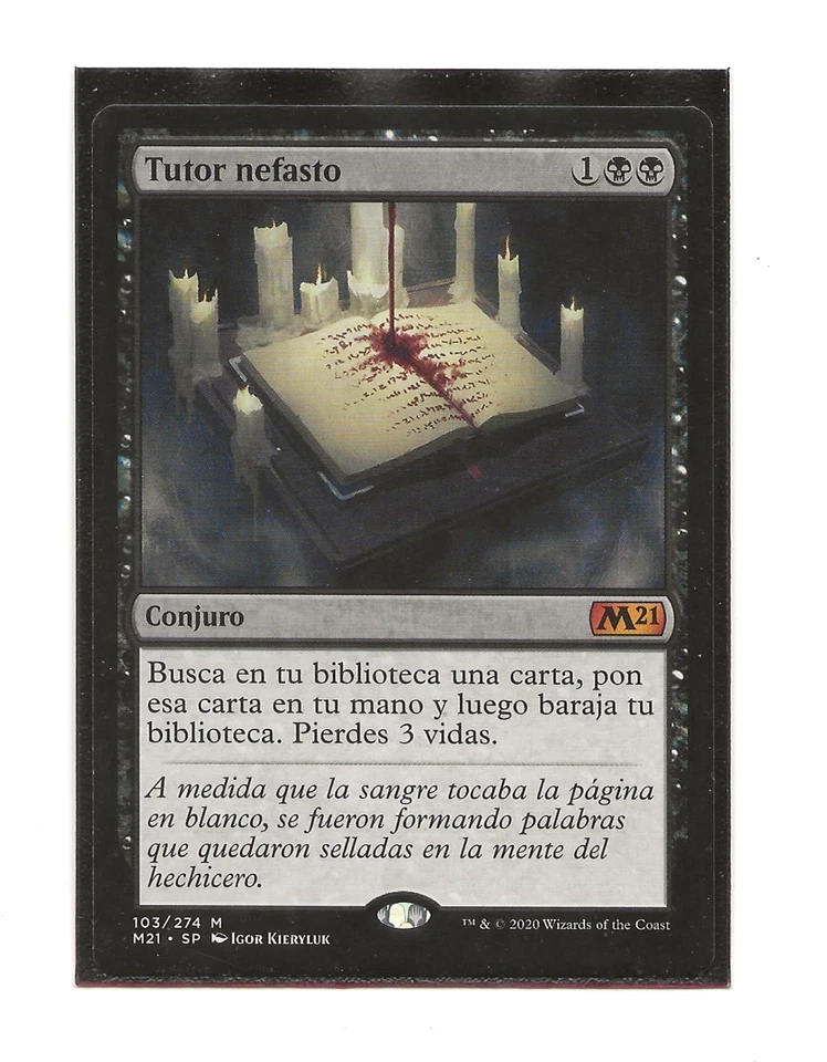 TUTOR NEFASTO M21 GRIM TUTOR NM Spanish MTG Core 2021 Magic - Imagen 1 de 1