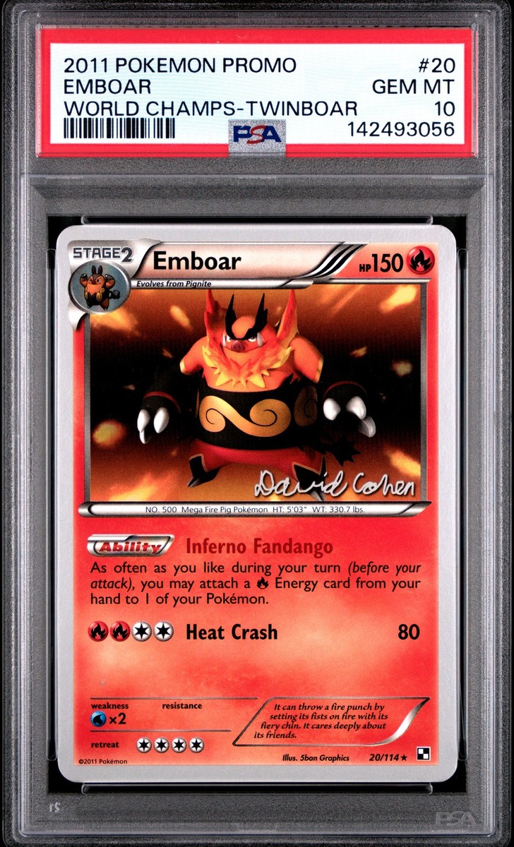 PSA 10 Emboar Twinboar 20 World Championships Promo Pokemon | eBay