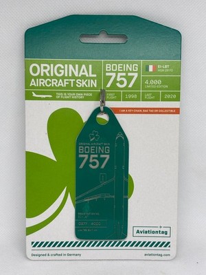 Aviationtag Aer Lingus Boeing 757 757-200 EI-LBT St Brendan (Green Tag) 377/4000