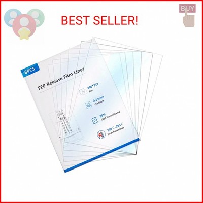 6PCS Creality FEP Film Release Films 300 x 210 x 0.15mm for ELEGOO Saturn 2/Satu