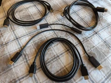 5x HDMI and Displayport Cables & Adapters, Assorted