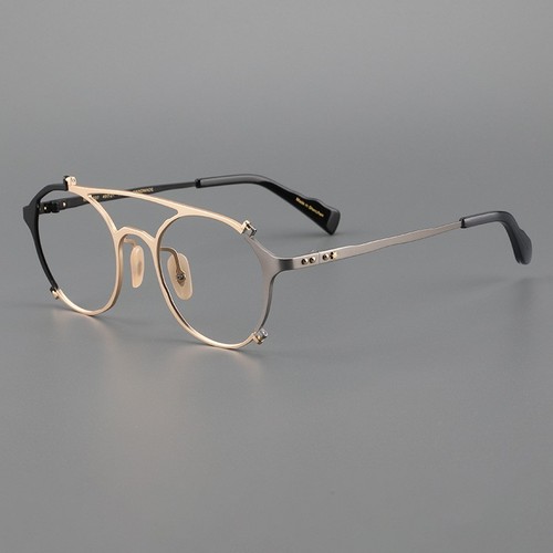 Masahiro Maruyama Irregular Glasses Retro Men Women Eyeglass Frames Double-beam