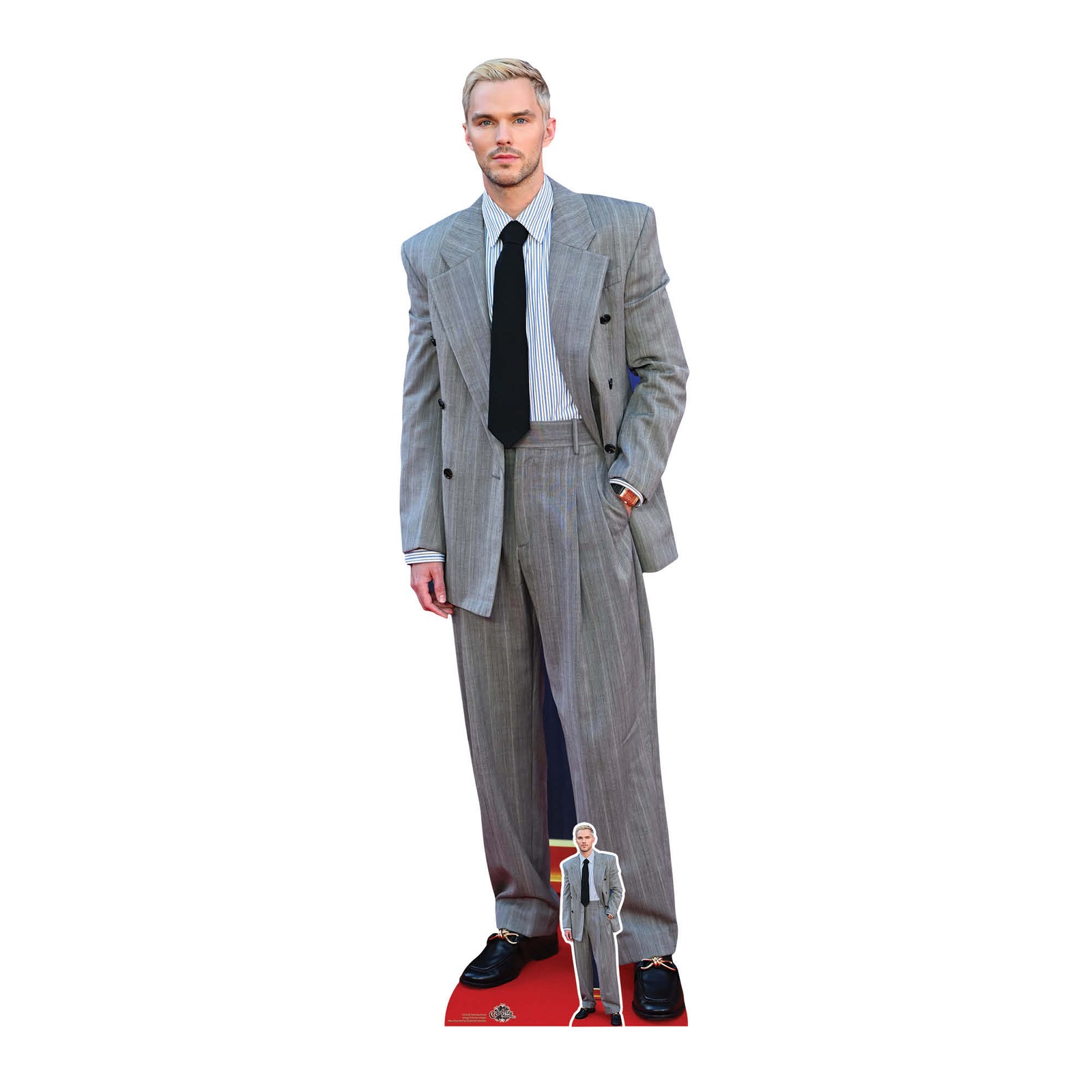Nicholas Hoult Grey Suit Lifesize Cardboard Cutout with Free Mini Standee