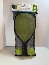 NEW Franklin Pickleball 2 Player Wooden Paddle and Ball Set Pink/Yellow