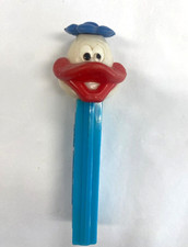 Vintage Pez Dispenser, Duck w/Flower Hat, No Feet, White Face, Red Beak Austria
